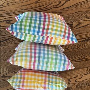 Colorful Checkered Accent Pillow Set